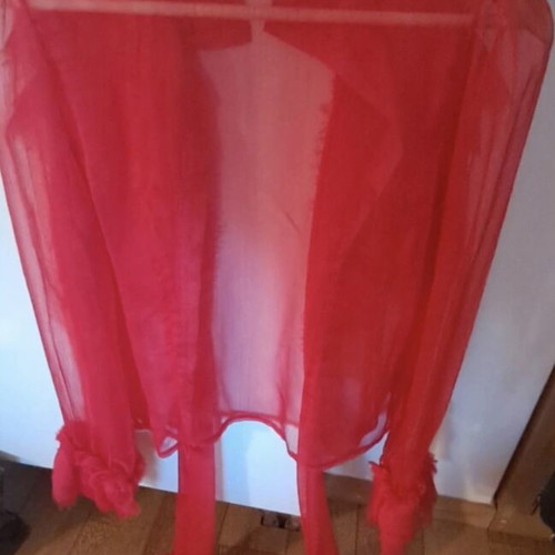 Manolo shirt red boho with ethnic embroidery like new