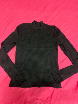 Μαύρη μπλούζα ζιβάγκο Stradivarius μέγεθος L σαν καινούργιο