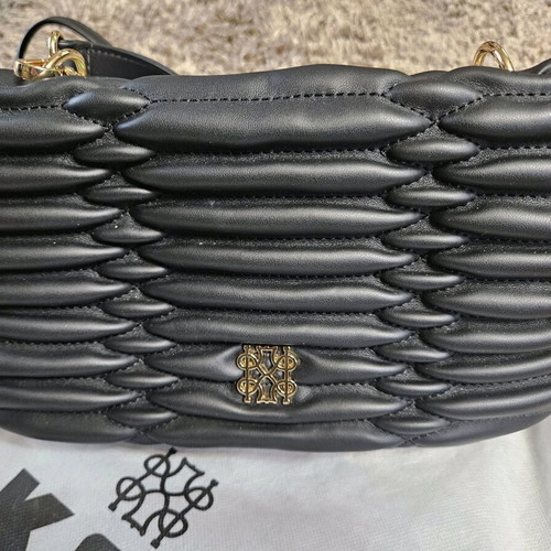 Kem women's crossbody bag like new, black with gold chain
