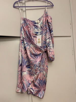 We Coss mini wrap dress new, pink lilac purple shades, small