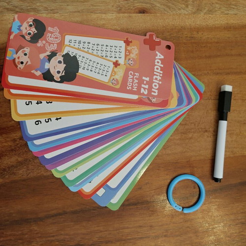 Addition learning cards 1-12 new with marker