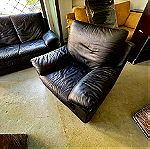  Δερματινος καναπές και πολυθρόνα σετ