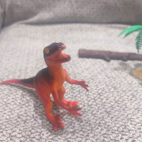 Dinosaur figure set like new, 9 figures with trees and sticks
