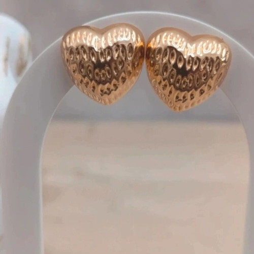 Heart earrings new, gold-colored