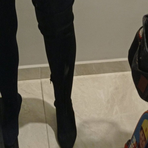 Zara sock boot used black size 42 heel 6-7 cm