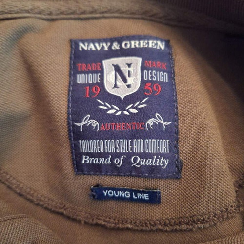 Navy & Green long-sleeve shirt like new, olive color, size M
