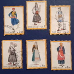 Greek Stamps 1972 Used, National Costumes Set of 6