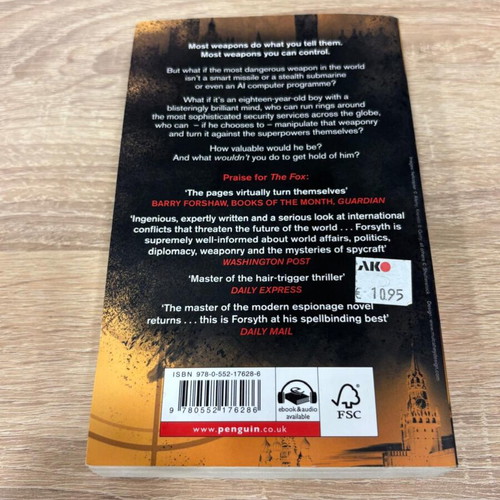 The Fox by Frederick Forsyth thriller like new, 2018 edition