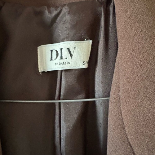 DLV Brown Maxi Coat New With Belt, Size S-M