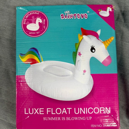 Inflatable sea unicorn 165cm new