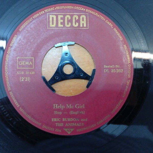 Eric Burdon And The Animals See See Rider 7'' vinyl record used, rock