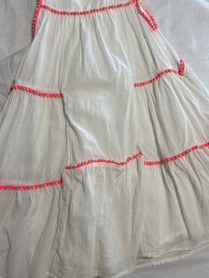 Marks & Spencer cotton dress for girls 6-7 years like new, white multicolor