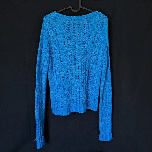 Knitted sweater used blue size L Pink Woman
