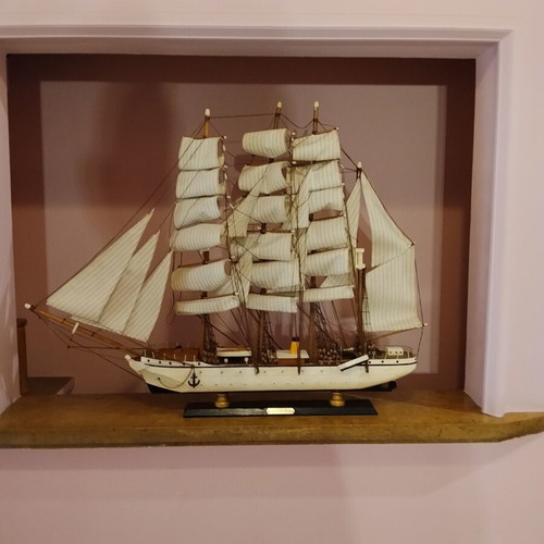 Kaiser Wichelm Wooden Ship Model refurbished