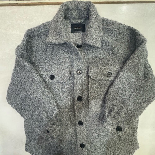 Stradivarius jacket like new, gray, boucle knit