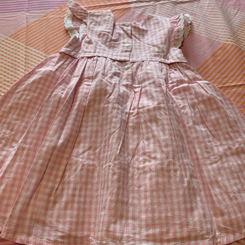 Mothercare dress 12-18 months like new with diaper cover pink-white