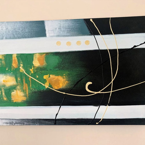 Four-panel canvas painting new
