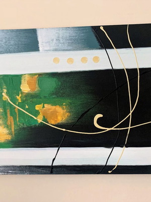 Four-panel canvas painting new