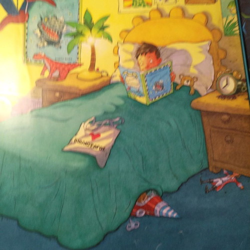 Children's book with dinosaurs