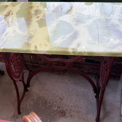 Vintage table with marble base used