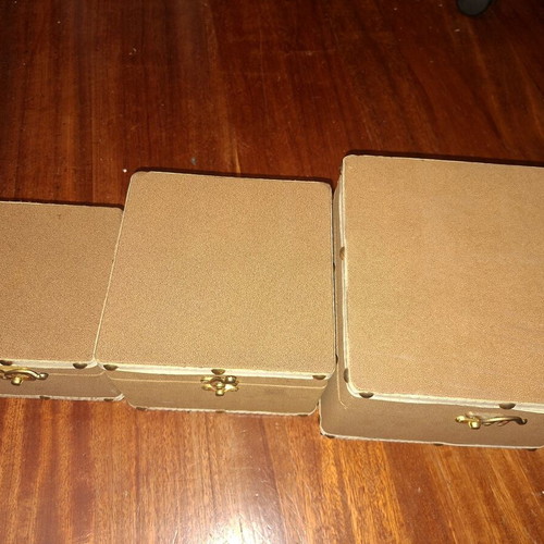 Set of 3 jewelry storage boxes used