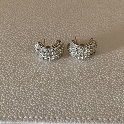 Christian Dior vintage earrings silver plated with Swarovski crystals like new