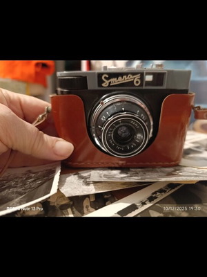 Smena 6 camera used, 60-year-old vintage with leather case