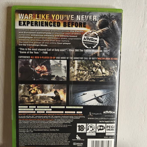 Call of Duty World at War Xbox 360 game