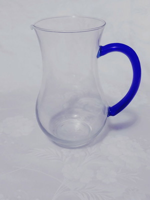 Κανάτα νερού με cobalt blue χερούλι Luminarc France 80' καινούργιο