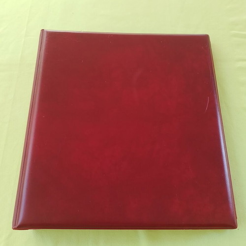 Coin album used, large size with 4 rings and 6 sleeves