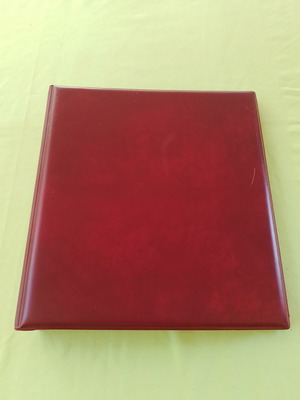 Coin album used, large size with 4 rings and 6 sleeves
