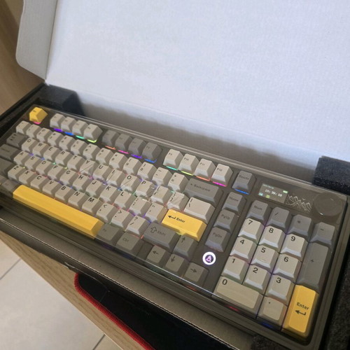 Ajazz Mechanical Keyboard like new with RGB lighting and display