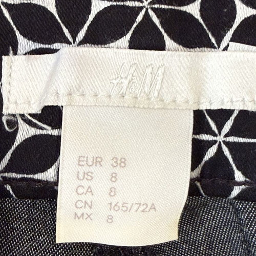 H&M Pants with Pattern like new, size M 38 10, black and white