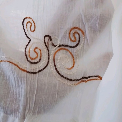 White lightweight spring blouse with 3/4 sleeve like new, size XL