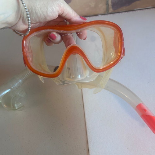 Tribord snorkeling mask and snorkel set with tempered glass