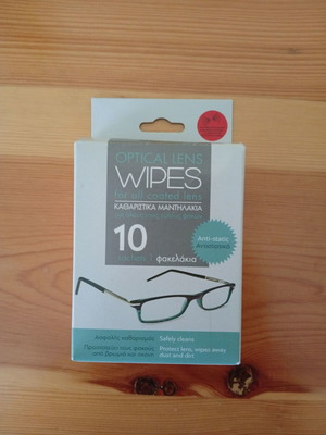Optical lens wipes pack of 10 like new