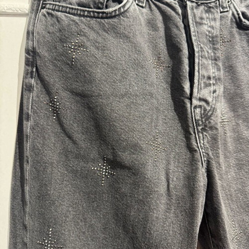 H&M jeans like new with rhinestones gray size 28