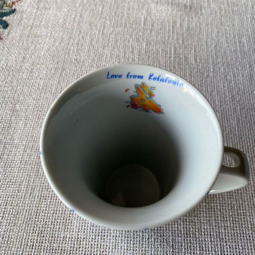 Vintage mug from beautiful Kefalonia in like-new condition