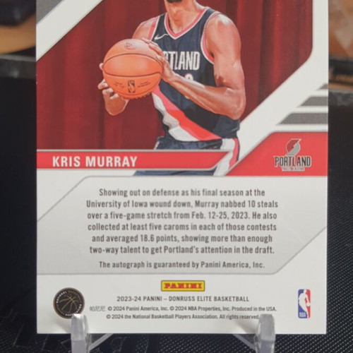 Panini Donruss Elite NBA 2023-24 Kris Murray RC Auto like new
