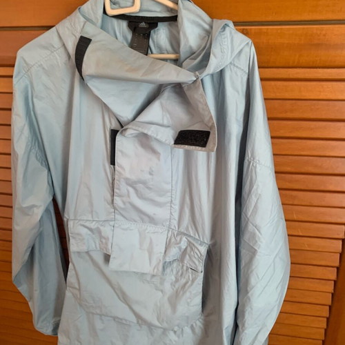 Adidas windbreaker jacket like new, gray and turquoise