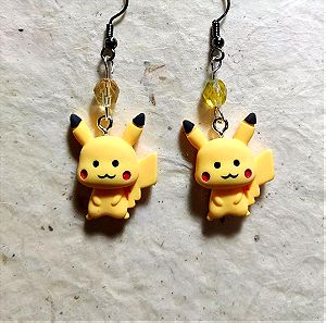 Pokemon Pikachu σκουλαρίκια από πηλό και κρυσταλλάκια Swarovski