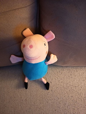 Peppa and George plush toys, 13cm and 18cm