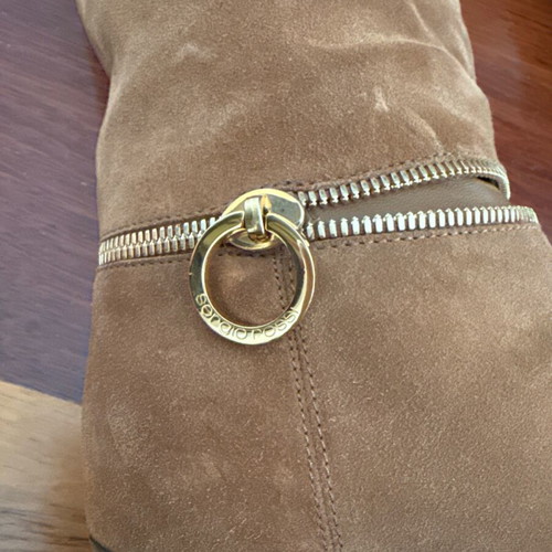 Sergio Rossi brown suede knee-high boots used in perfect condition size 39