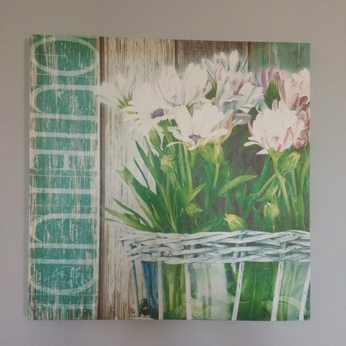 Square canvas with daisies like new 110x110
