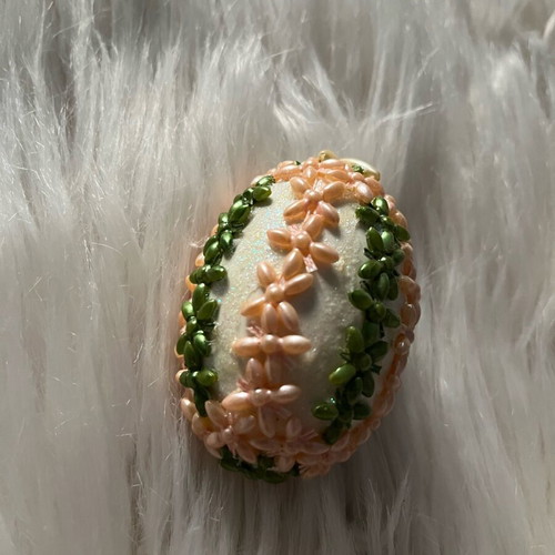 Easter egg used handmade with crochet and beads