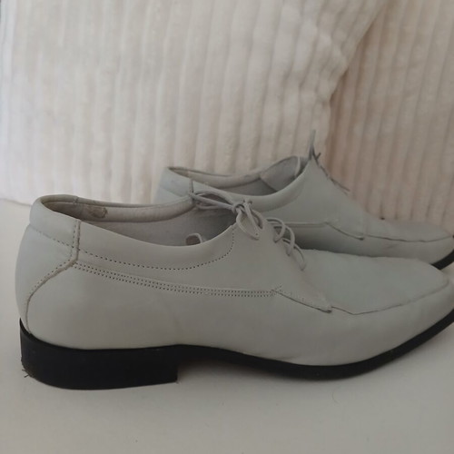 Damiani men's leather shoes size 45 like new, gray