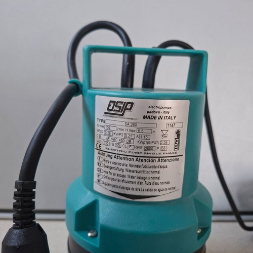 OSIP SA 260 Italian Submersible Water Pump new, with float switch