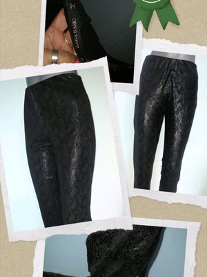 Παντελόνι Zara basic με δερμάτινο εφέ φιδιού σαν καινούργιο