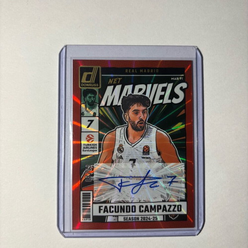 Donruss Basketball Euroleague Marvels Facundo Campazzo Red AUTO Card 2024/25 like new