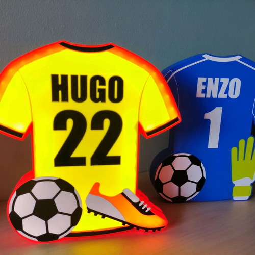 Custom football LED lamp new with name and number